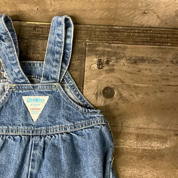 Vintage OshKosh B’gosh Girls Overalls Size 6/9 Months - Picture 4 of 10